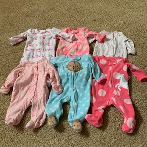 Newborn carter’s girl pj EUC